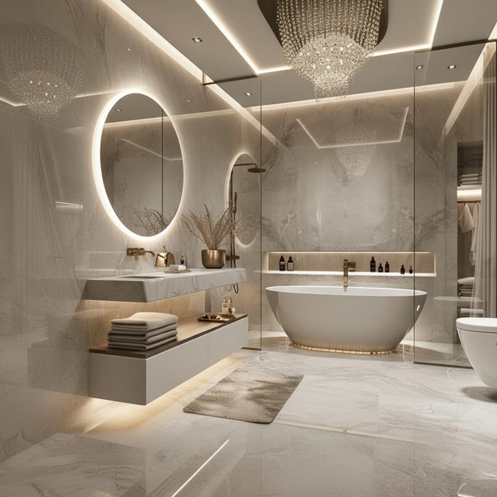 Bathroom tiling detail