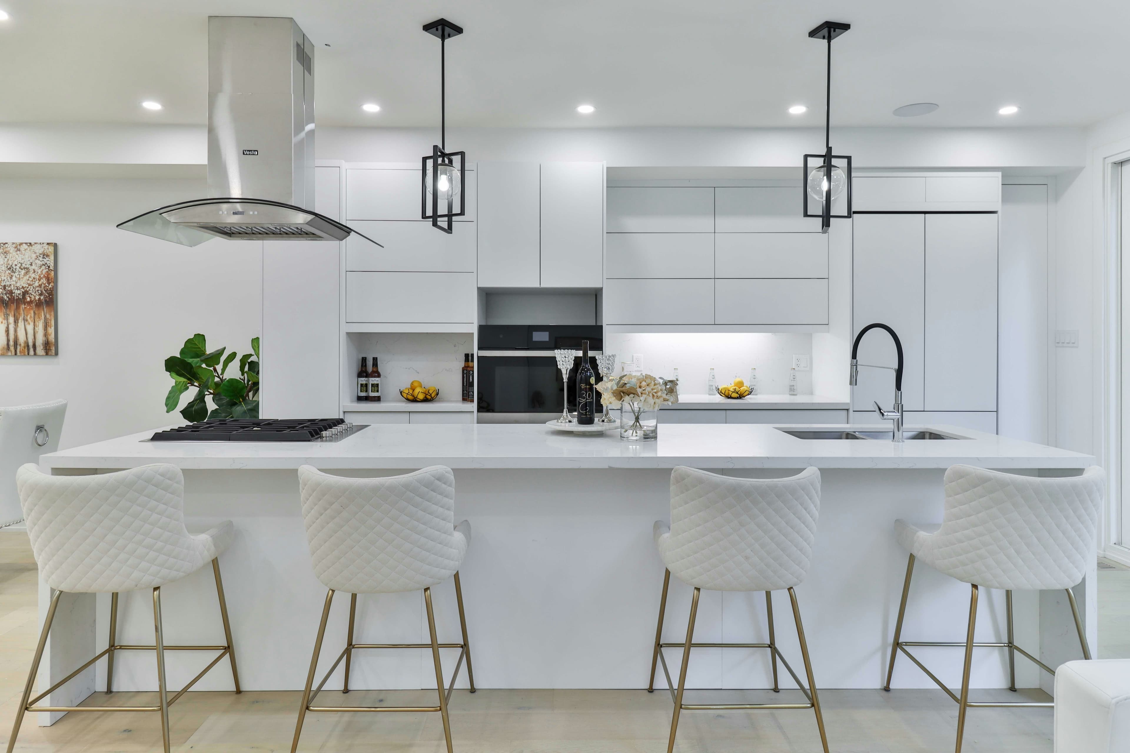 Luxury upgraded kitchen with custom cabinetry