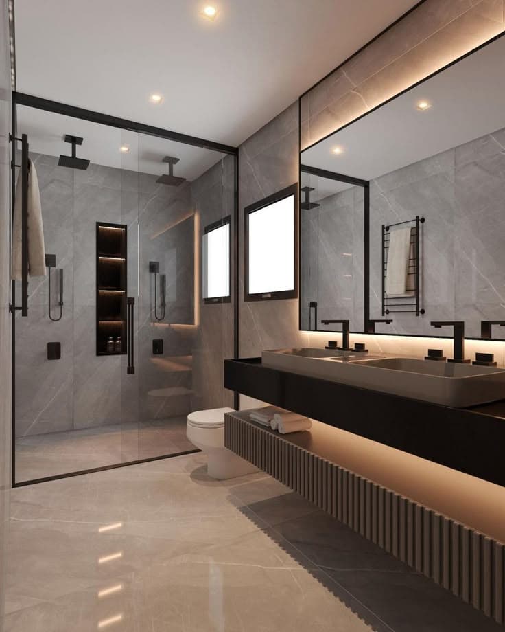 Spacious family bathroom