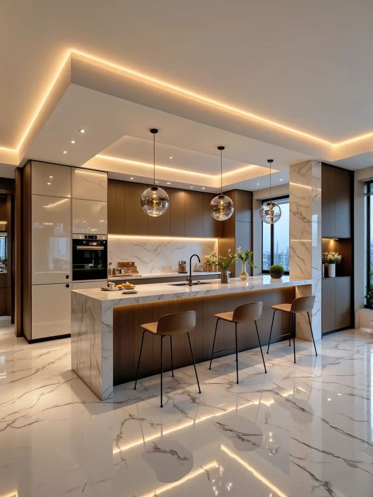 Professional gourmet kitchen
