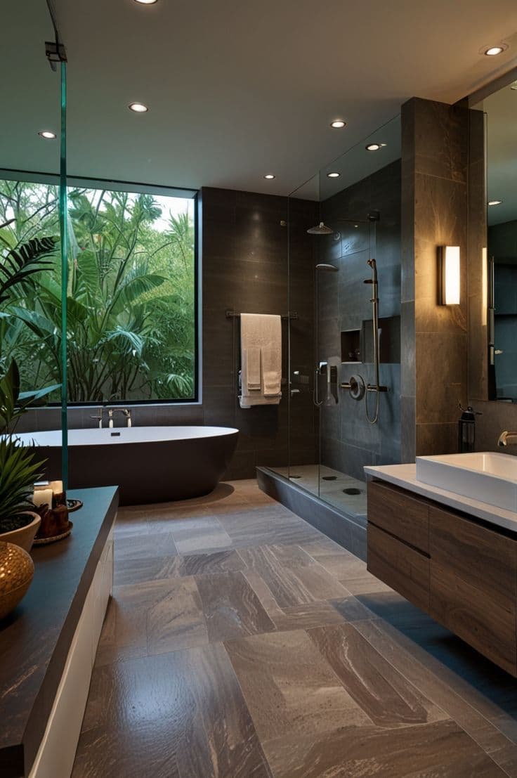 Luxurious spa bathroom